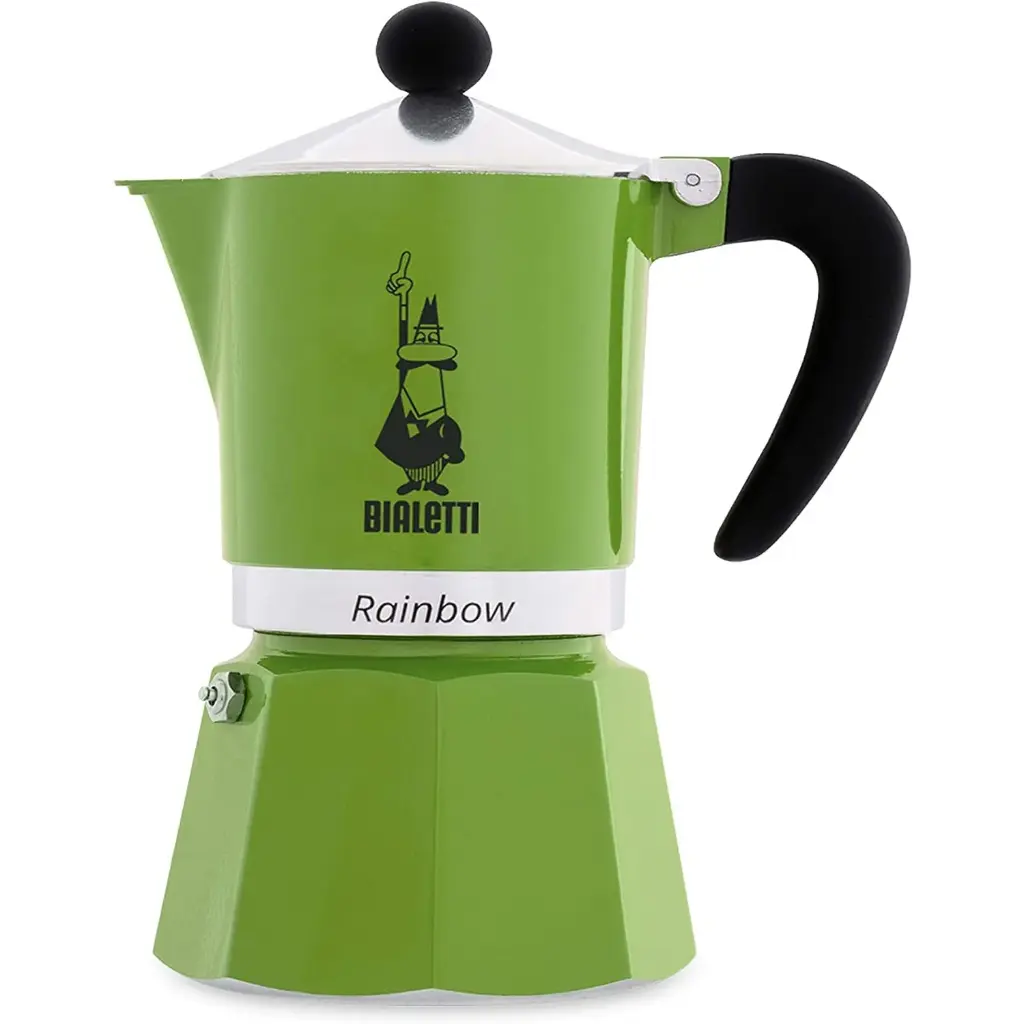 Bialetti Rainbow Moka Pot Aluminium Coffee Maker (Size 6 Cup)  (Pink)