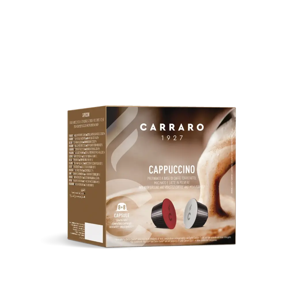 Carraro Cappuccino Gusto Compatible (16 Capsule Pack) 