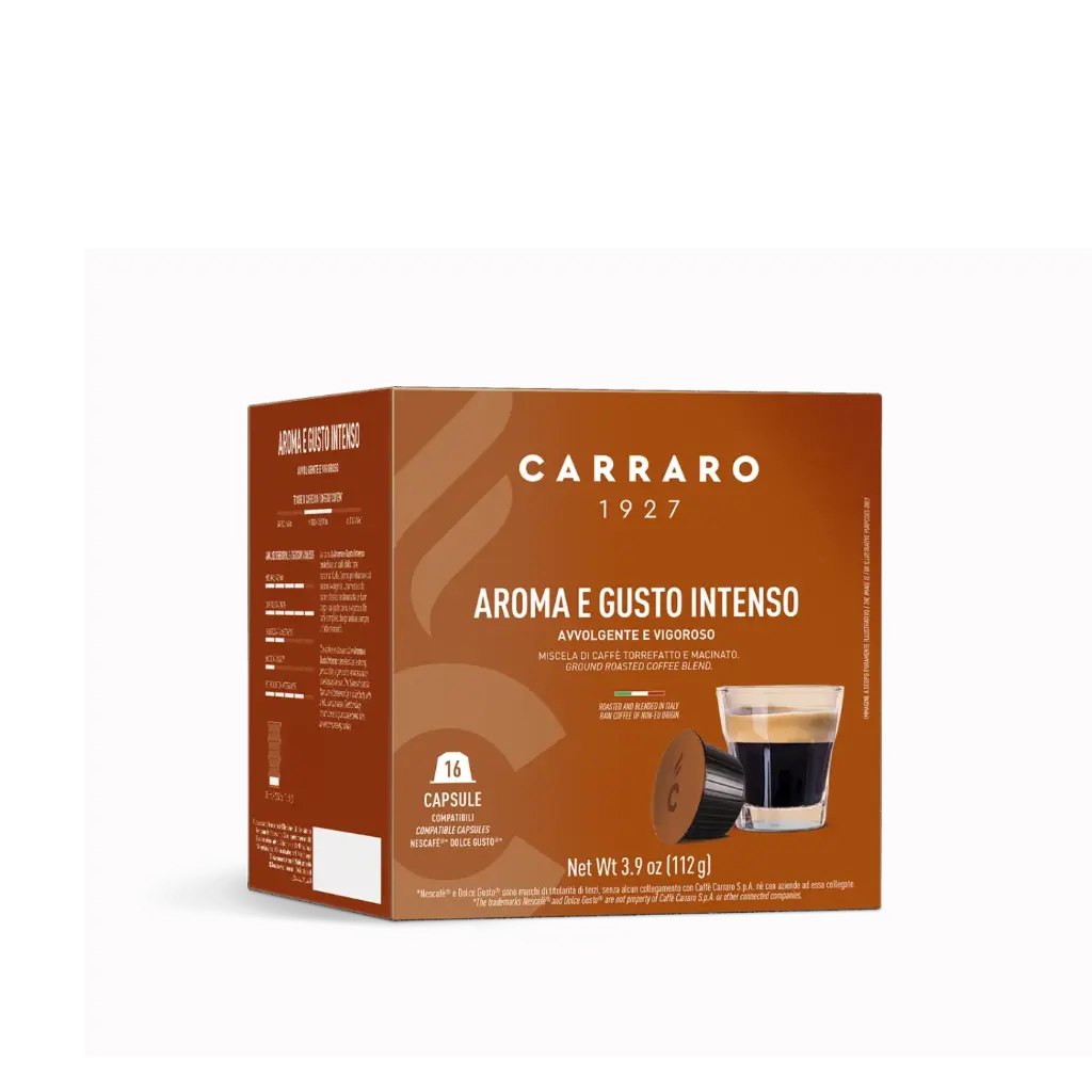 Carraro Aroma e Gusto Intenso Gusto Compatible (16 Capsule Pack)