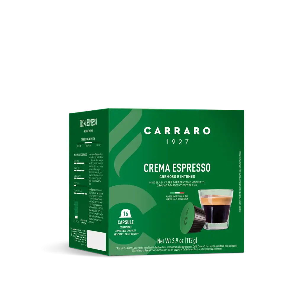 Carraro Crema Espresso Gusto Compatible (16 Capsule Pack)